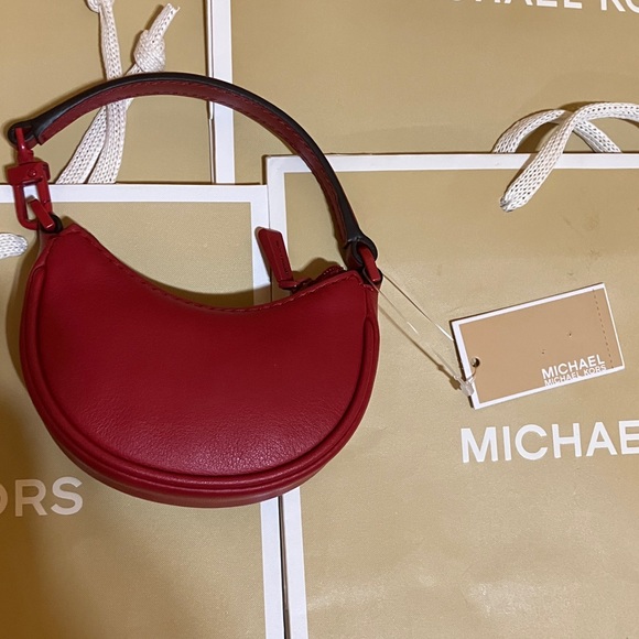 Michael Kors KYLA bag crimson leather charm - Picture 3 of 9